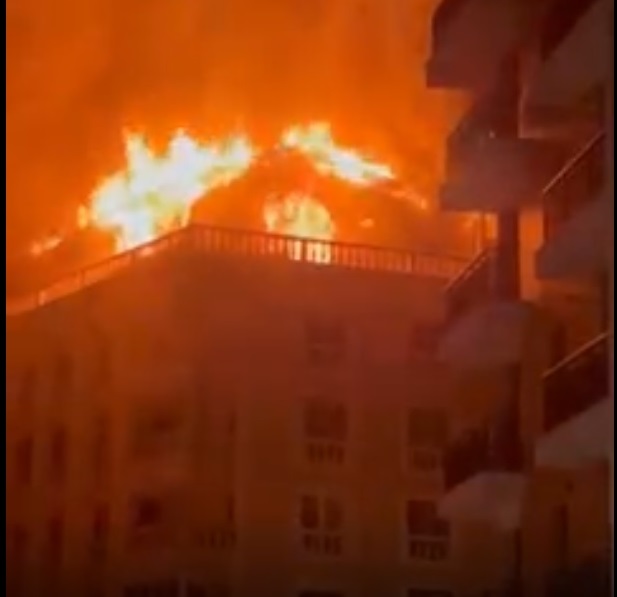 Penthouse de 80 mp pe „Nordului”, în Capitală, făcut scrum! 11 autospeciale ISU sunt la fața locului | VIDEO