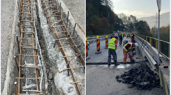Anunțul CNAIR: Se prelungește coșmarul șoferilor pe DN1, la intrarea în Sinaia. Cât mai durează lucrările la podul aflat în reparație