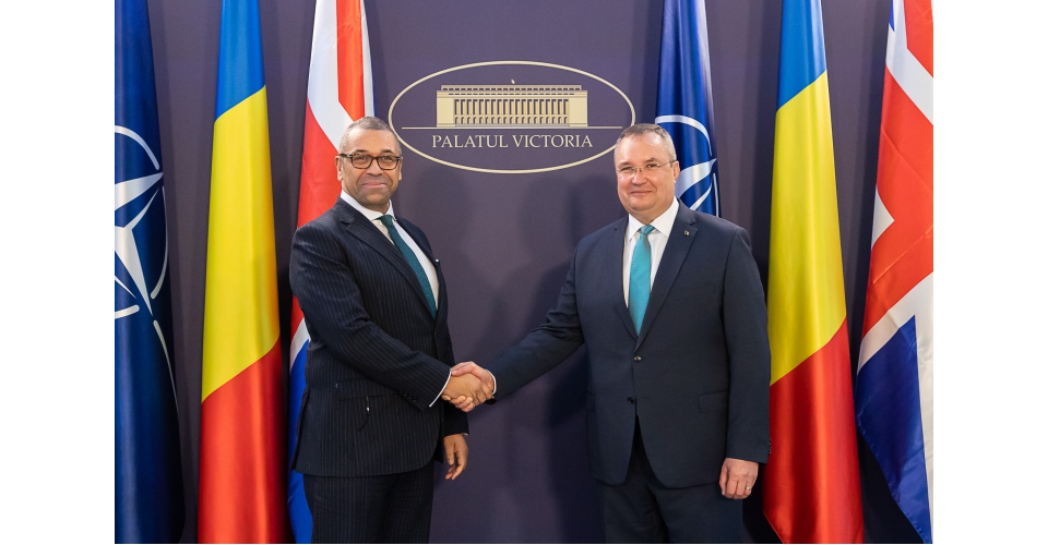 Premierul Nicolae Ciucă l-a primit la Palatul Victoria pe ministrul pentru Afaceri Externe al Regatului Unit al Marii Britanii şi al Irlandei de Nord, James Cleverly