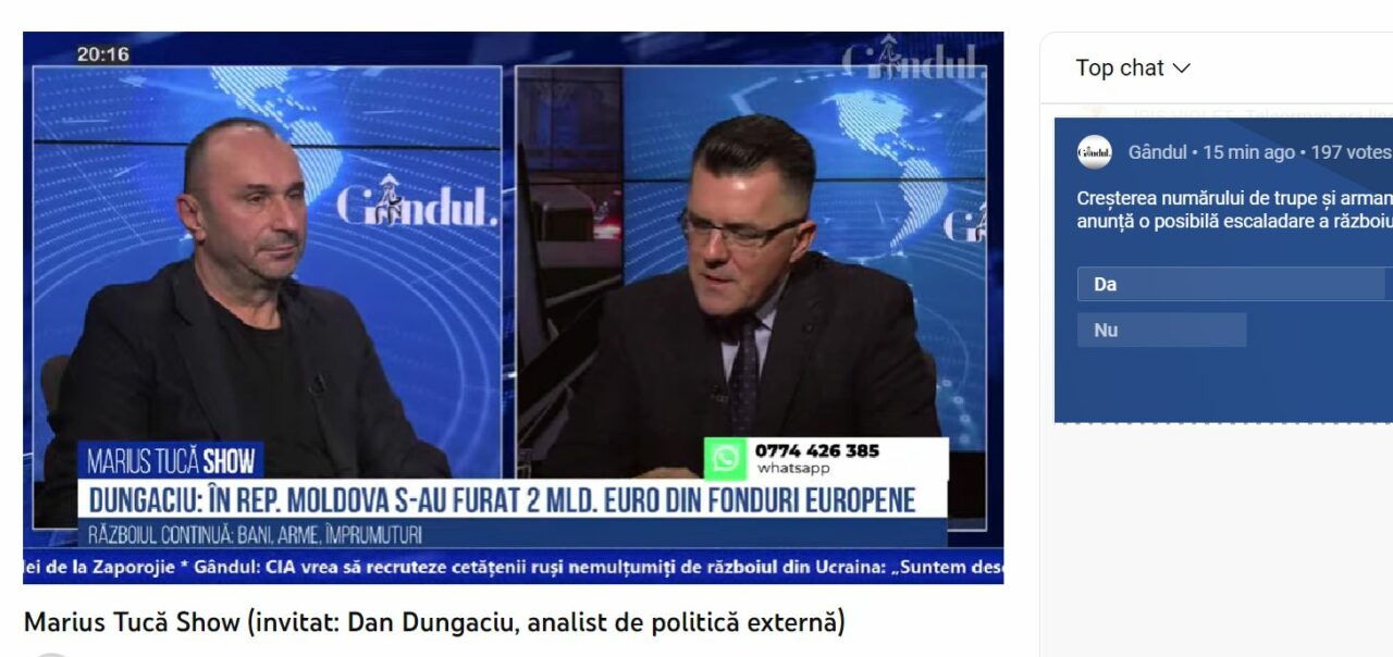Poll Marius Tucă Show: „Creșterea numărului de trupe și armament din România anunță o posibilă escaladare a războiului?”