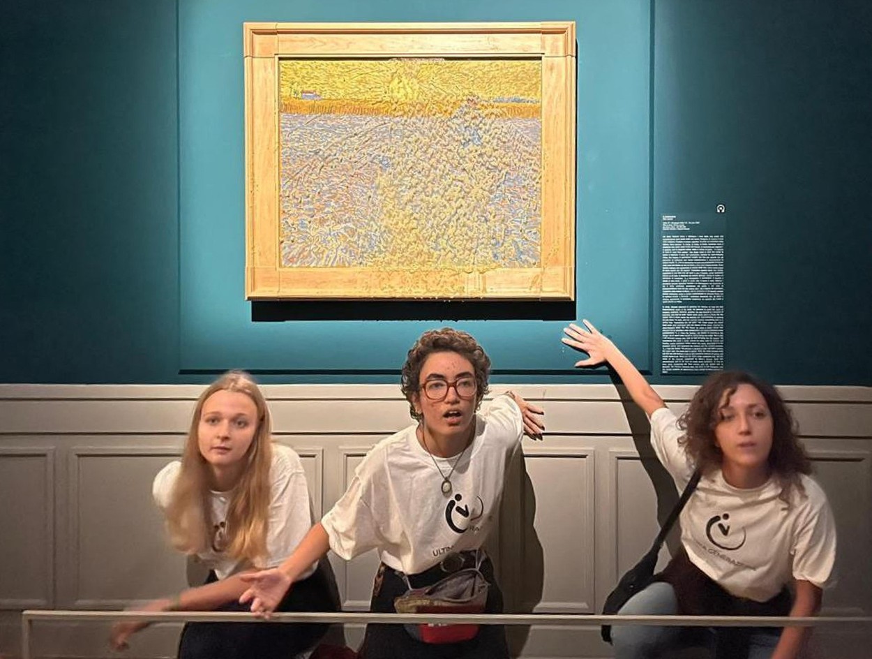 O altă operă de artă vandalizată de activiștii ecologiști: tabloul ”The Sower” (”Semănătorul”) de Vincent Van Gogh, expus la Palazzo Bonaparte din Roma