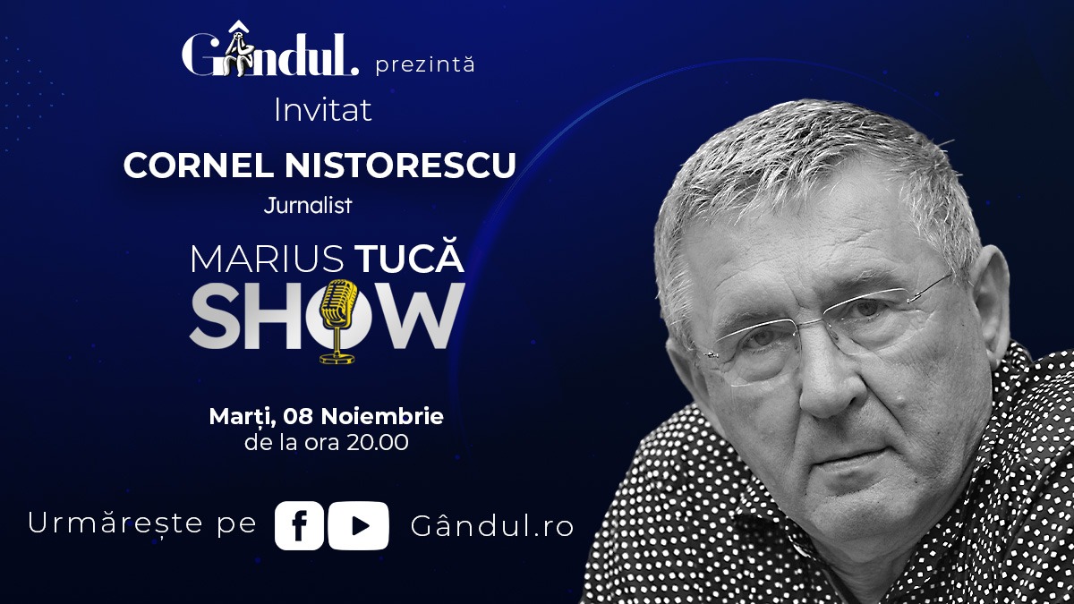 Marius Tucă Show începe marți, 8 noiembrie, de la ora 20.00, live pe gândul.ro