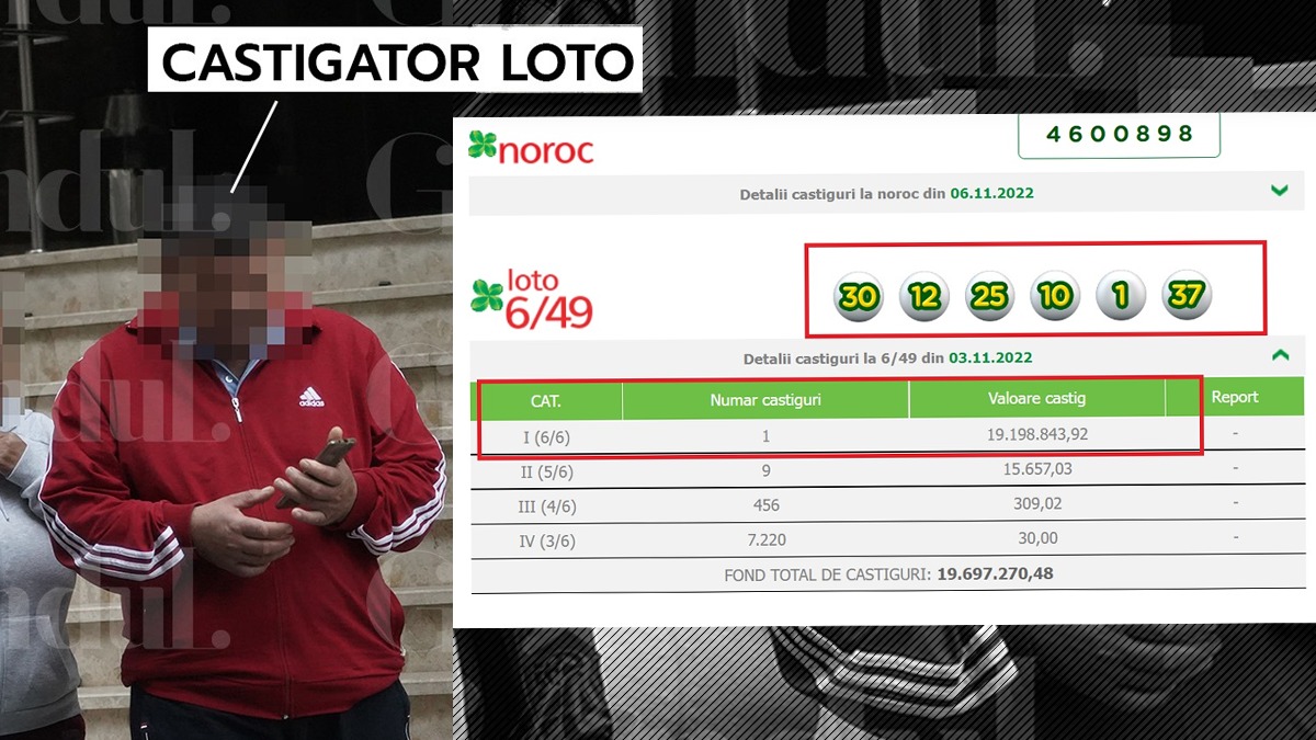 El este ultimul mare câștigător la 6/49! FOTO și INFO în premieră! Povestea uluitoare a norocosului care a încasat aproape 4 milioane de euro