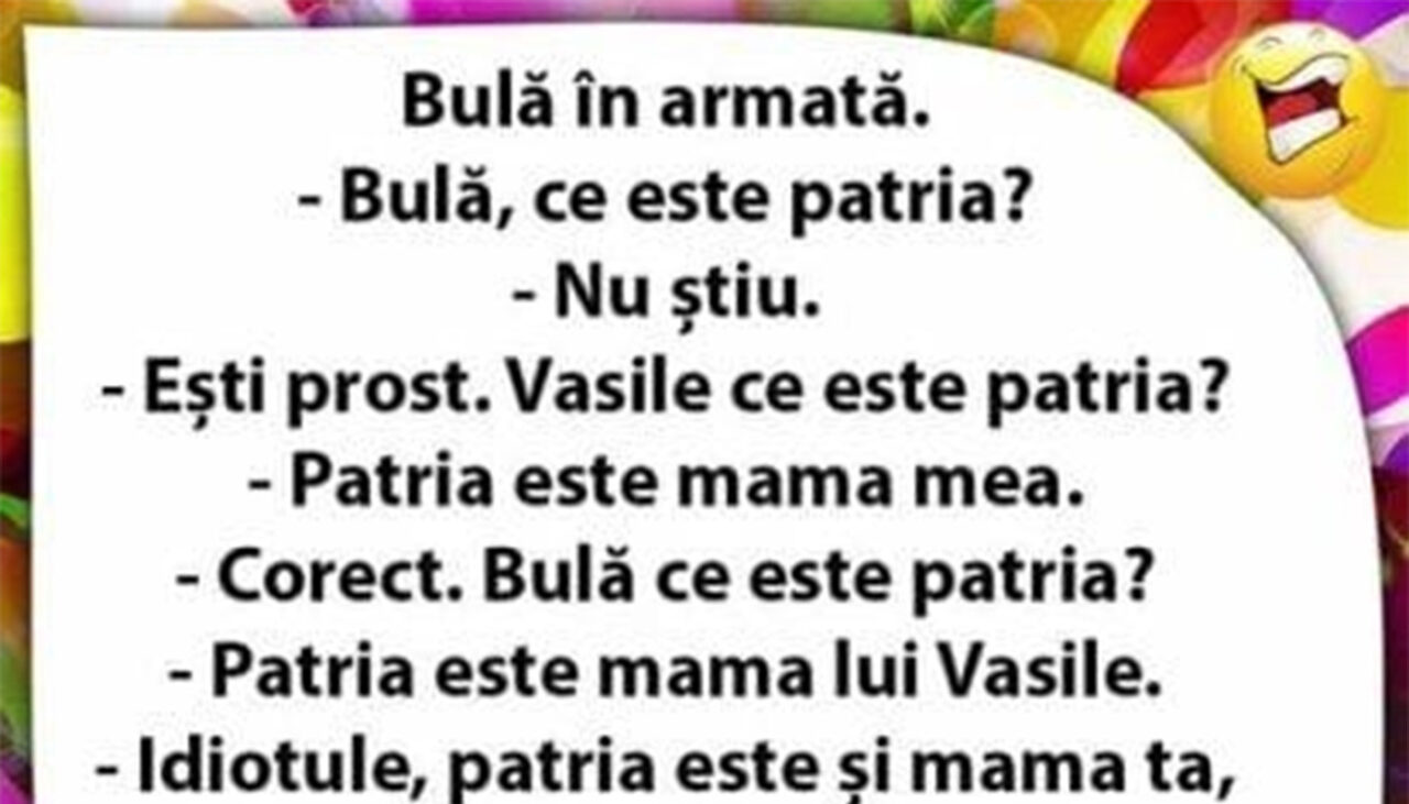 BANCUL ZILEI | „Bulă, ce este patria?”