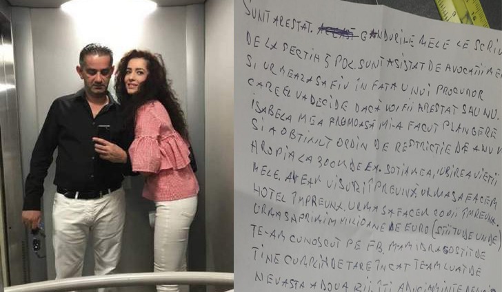 EXCLUSIV | Scrisoarea pe care Daniel Onoriu i-a trimis-o din arest soției: „N-o să te mai caut, nu mai insist să ne împăcăm”