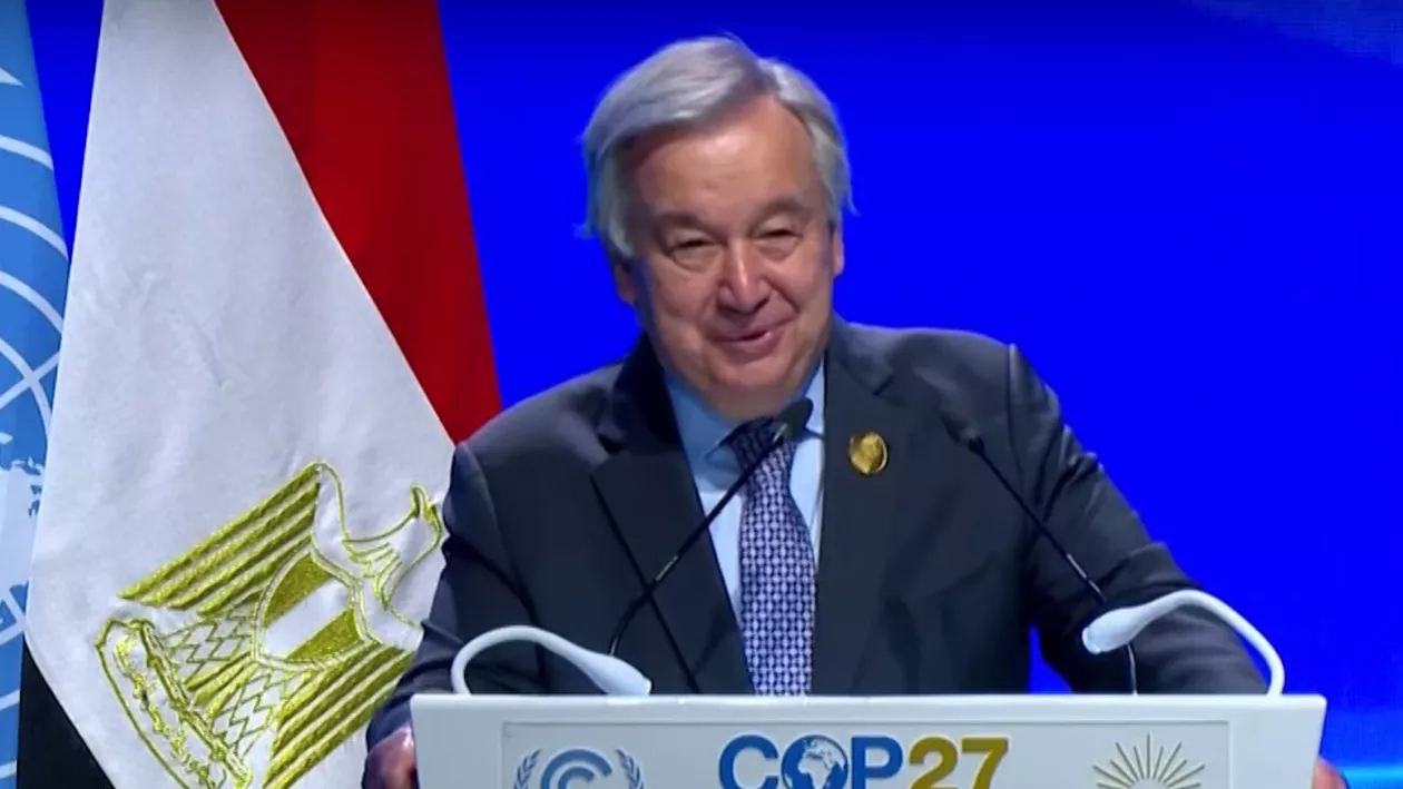 Șeful ONU, moment confuz la reuniunea COP27. A citit discursul greșit, spre amuzamentul celor din sală