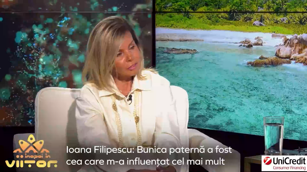 VIDEO | „Înapoi în viitor cu Andreea Perminova” | Ioana Filipescu despre copilărie, credință și cultură: ”Bunica paternă a fost persoana care m-a influențat cel mai mult”
