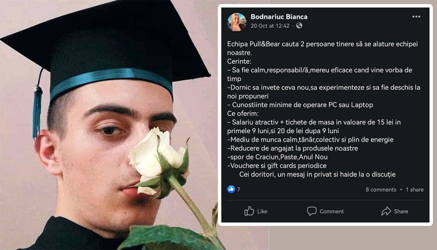 Țeapă online: Iulian a plătit 450 de lei pentru a se angaja la Pull&amp;Bear