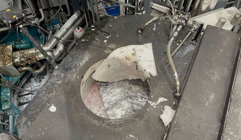 Un muncitor a căzut în cuva cu aluminiu topit la 720C dintr-o fabrică, suferind răni serioase. Acesta a reușit să se scoată singur de acolo