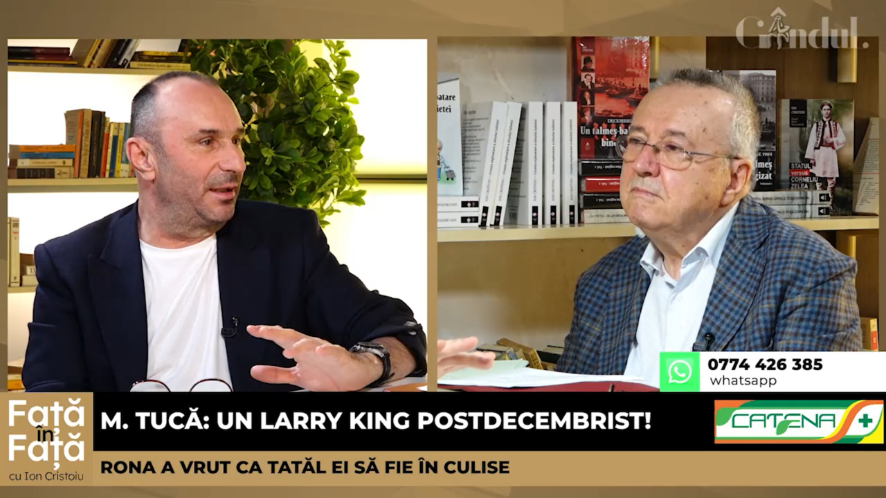 VIDEO | Marius Tucă: „O emisiune importantă a fost cea cu Băsescu și Sechelariu, iar cel mai mare raiting din istoria televiziunii a fost cu Rona Hartner și Vadim”