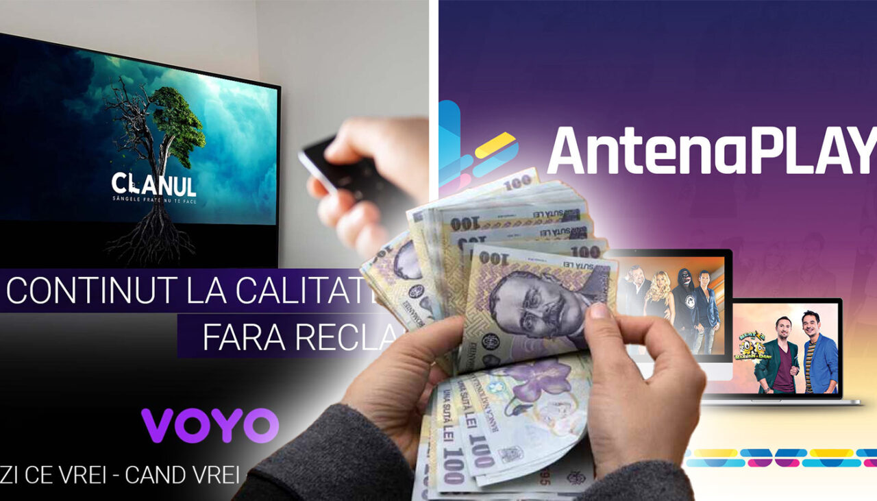 Câți lei costă un abonament lunar la Voyo și la AntenaPlay. Platforma Antenei 1 este de 2 ori mai scumpă decât cea a Pro Tv-ului