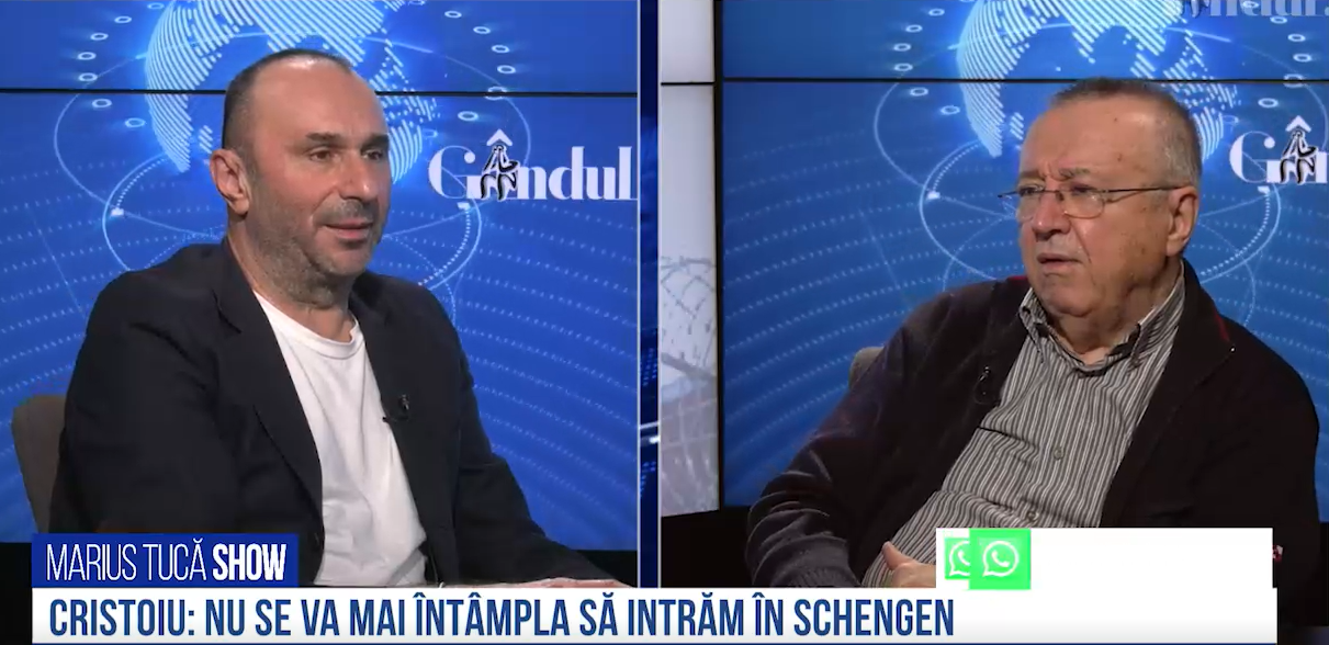 VIDEO | Ion Cristoiu: „Nu se va mai întâmpla să intre România în Schengen, doar dacă ne dezlipim de Bulgaria”