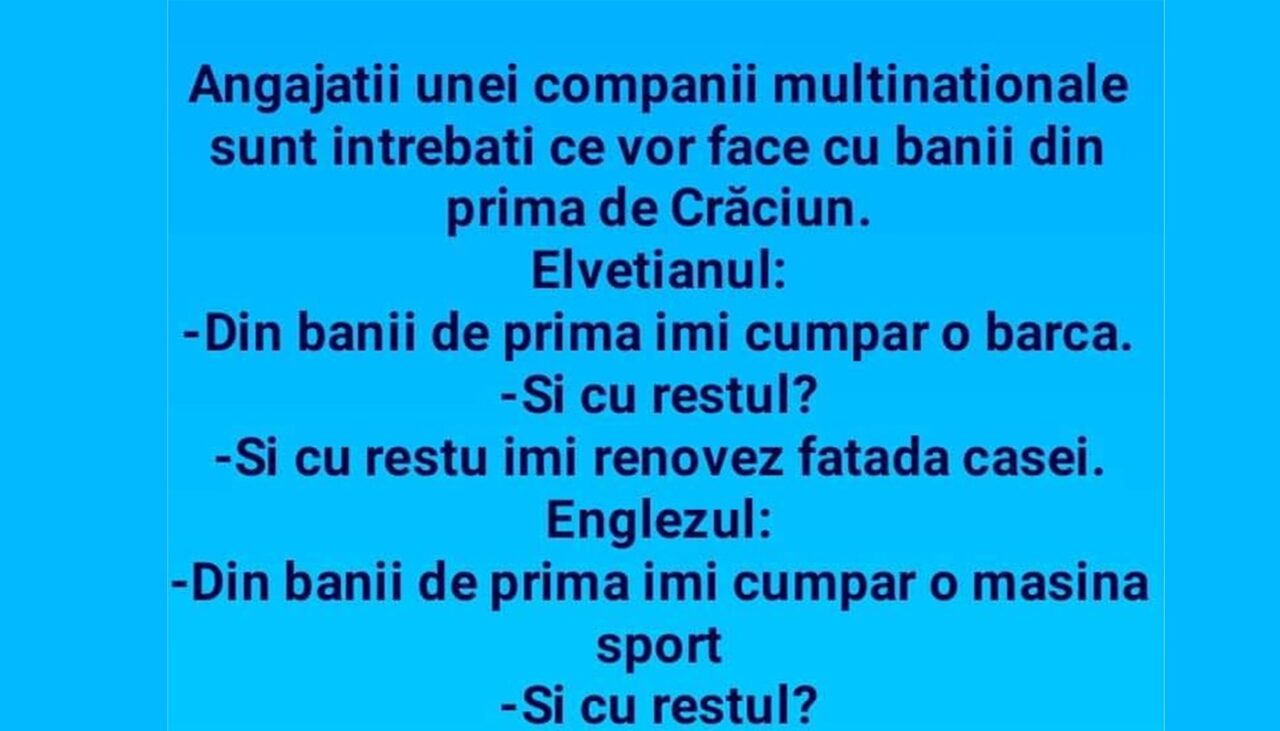 Bancul de vineri | Ce fac corporatiștii cu prima de Crăciun, de fapt