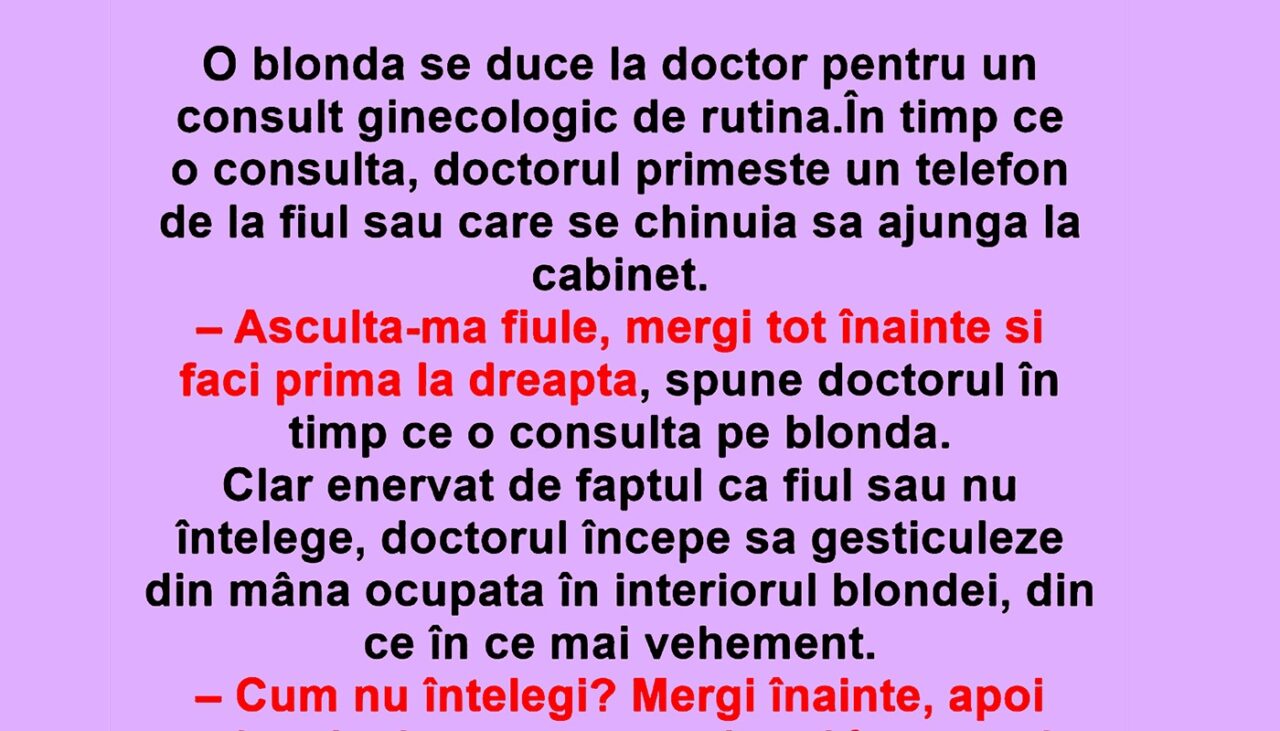 Bancul de miercuri | O blondă se duce la ginecolog