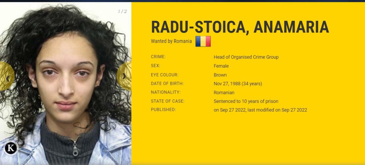 Most Wanted: O româncă, pe lista celor mai căutate infractoare din lume / Motivul pentru care autoritățile o vânează pe Anamaria Radu-Stoica încă din 2012 (FOTO)
