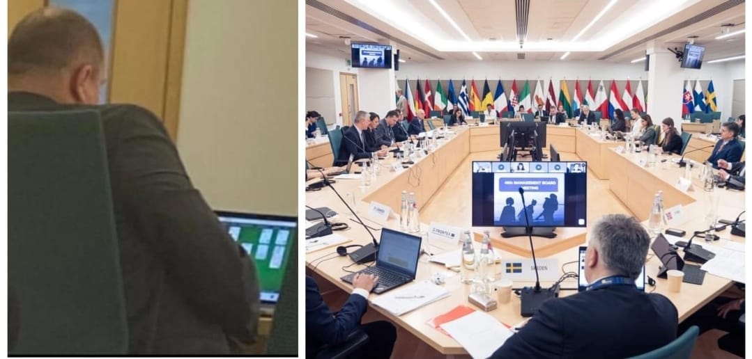 UPDATE: FOTO – Șeful de la Imigrări, filmat în timp ce juca Solitaire în timpul unei conferințe internaționale / Instituția se apără: „Ne luăm în serios rolul și obiectivele asumate”