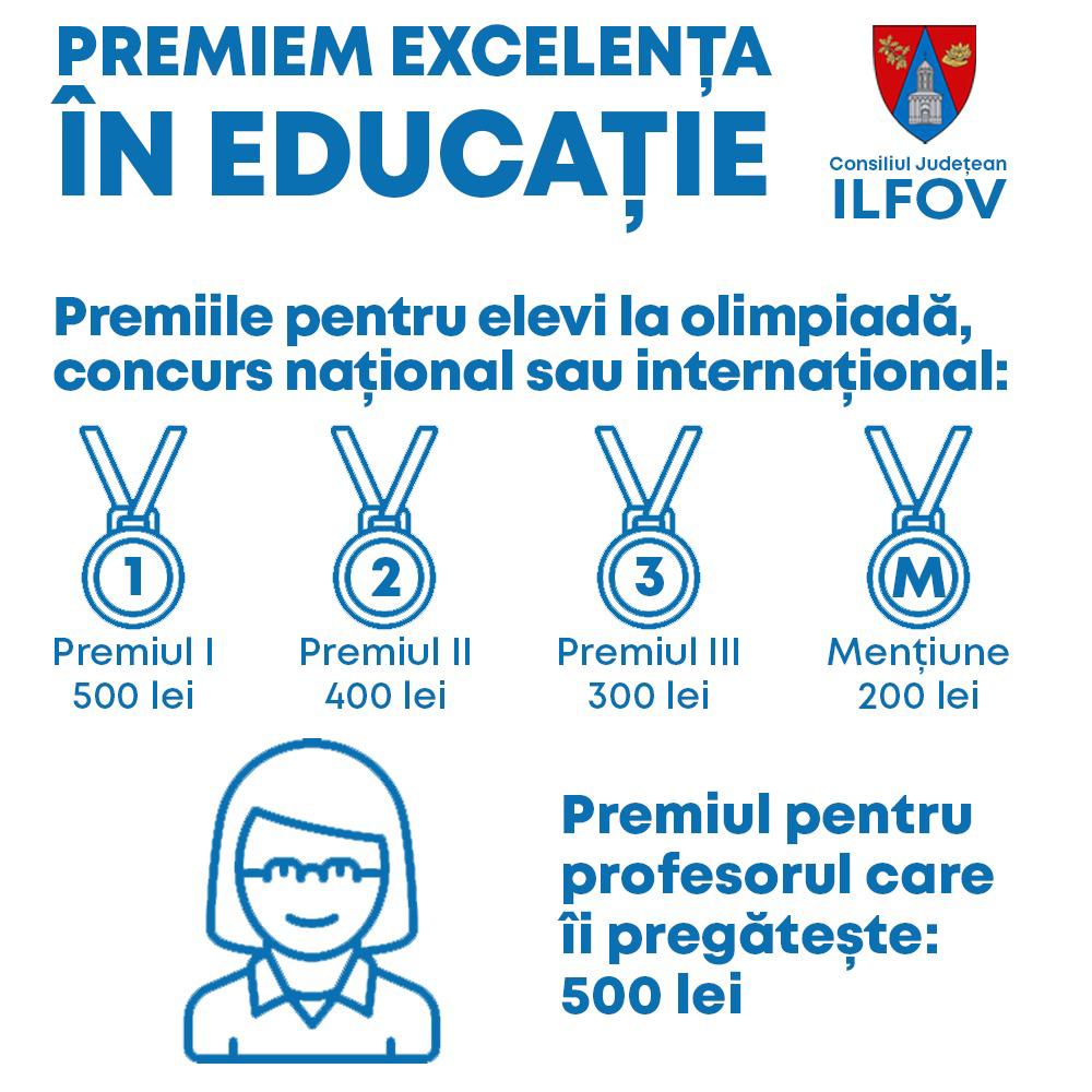 Profesorii și elevii de nota 10 din Ilfov au fost premiați
