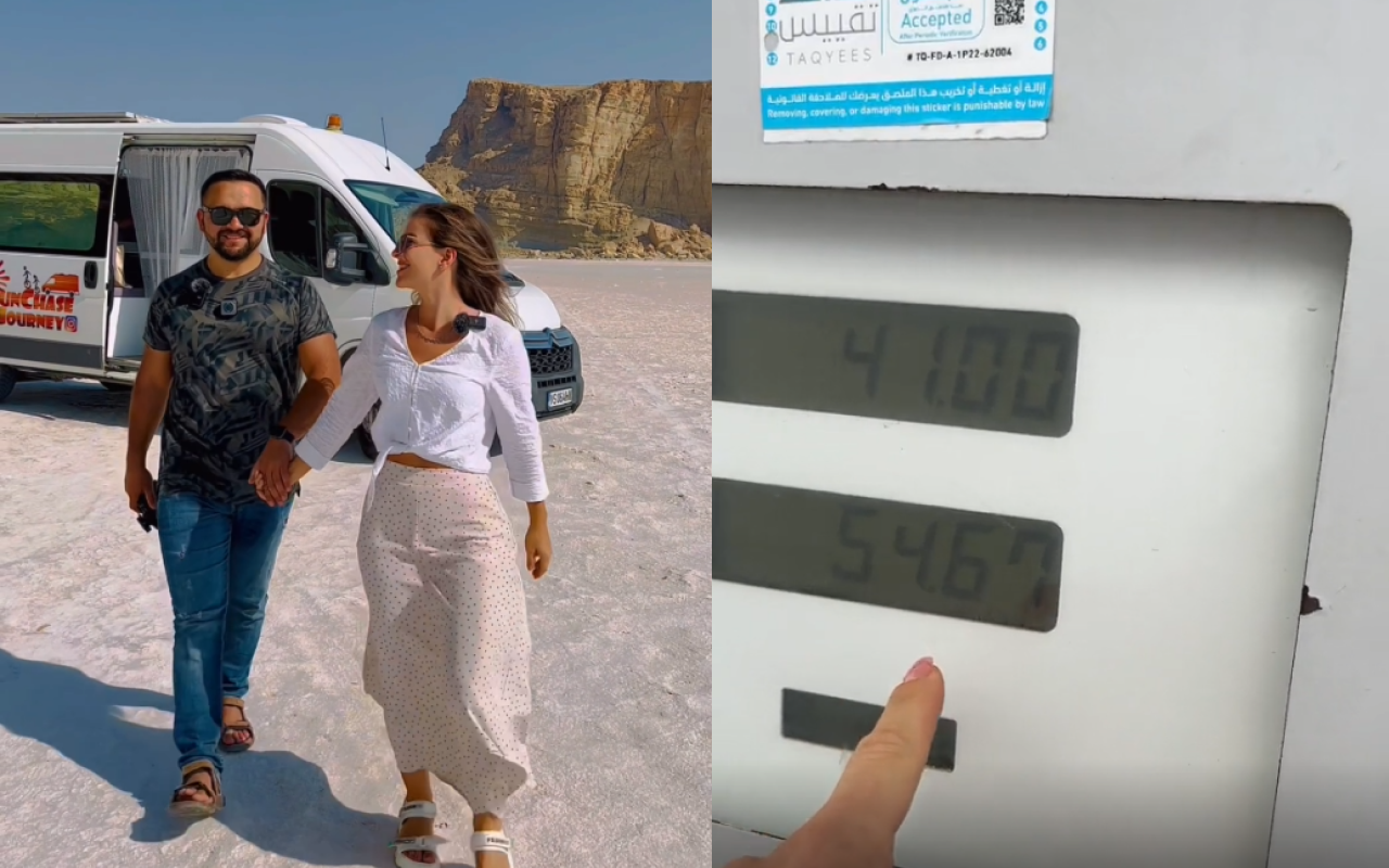 VIDEO Doi vloggeri români au rămas uimiți când au aflat cât trebuie să plătească pentru un full de motorină în Arabia Saudită