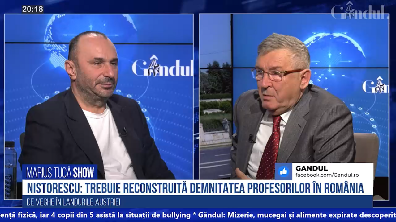 VIDEO | Cornel Nistorescu, jurnalist: „Profesorii sunt cei mai ignorați oameni în societate. Trebuie reconstruită demnitatea lor”