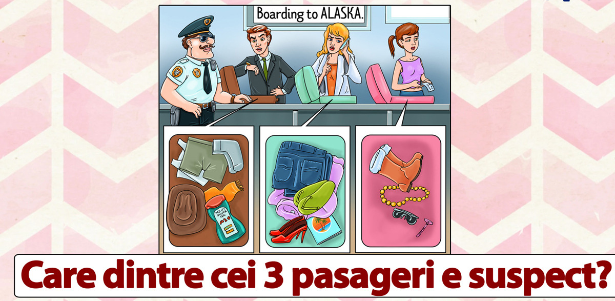 Test IQ pentru 2023 | Care dintre cei 3 pasageri din aeroport este suspect?