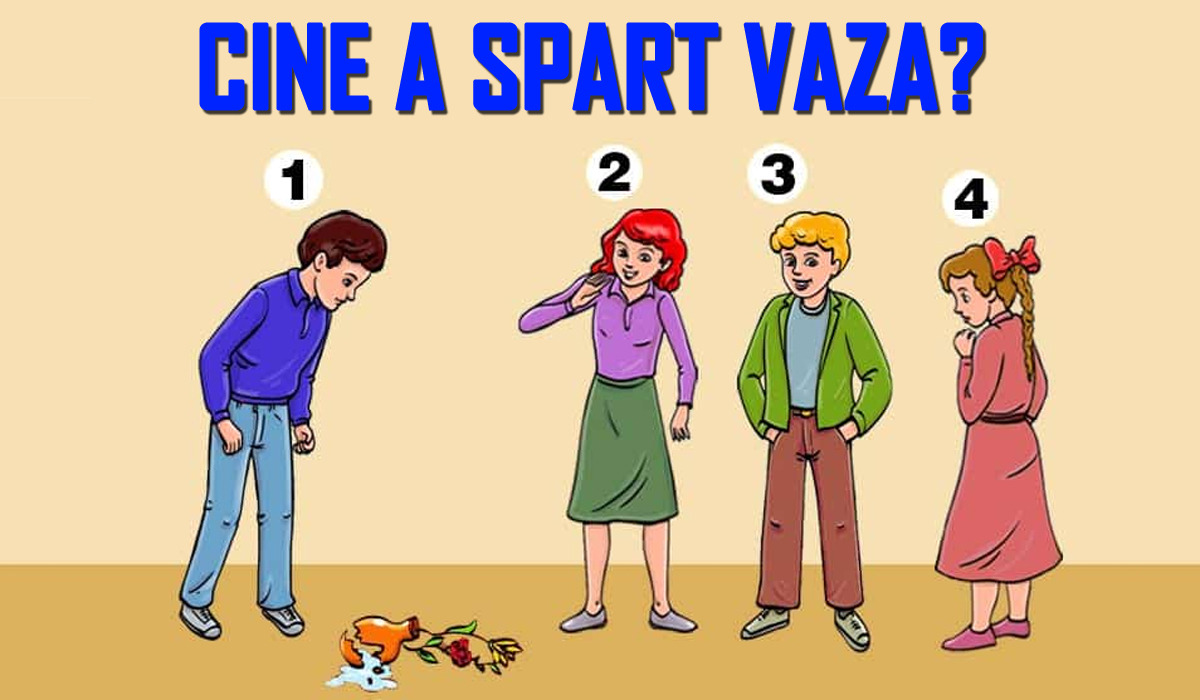 Test psihologic | Care dintre cei 4 tineri a spart vaza, de fapt? Răspunsul îți va spune ce fel de om ești
