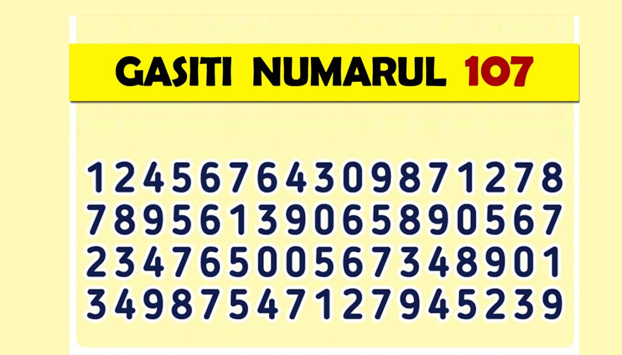 TEST IQ | Găsiți numărul 107 în această serie. 99 din 100 nu văd rezolvarea!