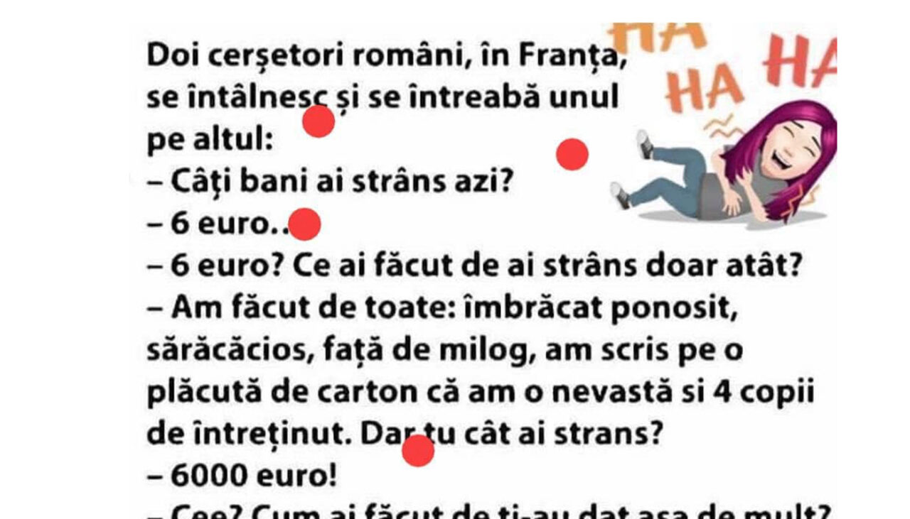 Bancul de joi | Cum fac bani cerșetorii români din Franța