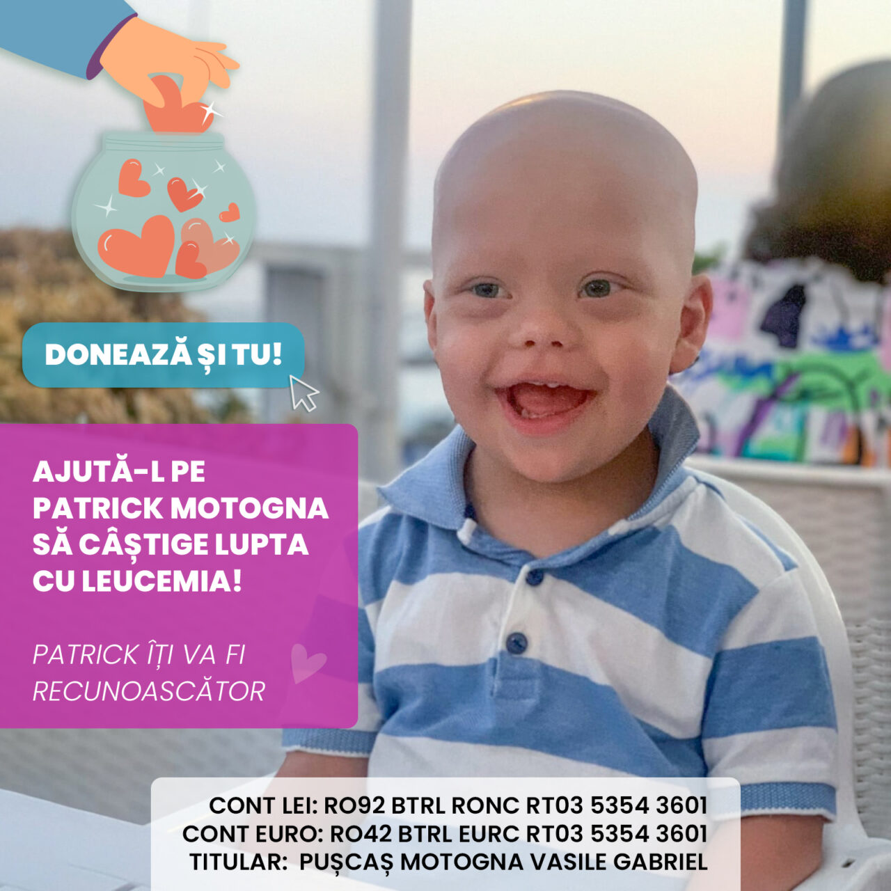 Campanie de strângere de fonduri pentru băiețelul fostei handbaliste Valeriei Motogna! Micuțul se află la o clinică specializată din Italia