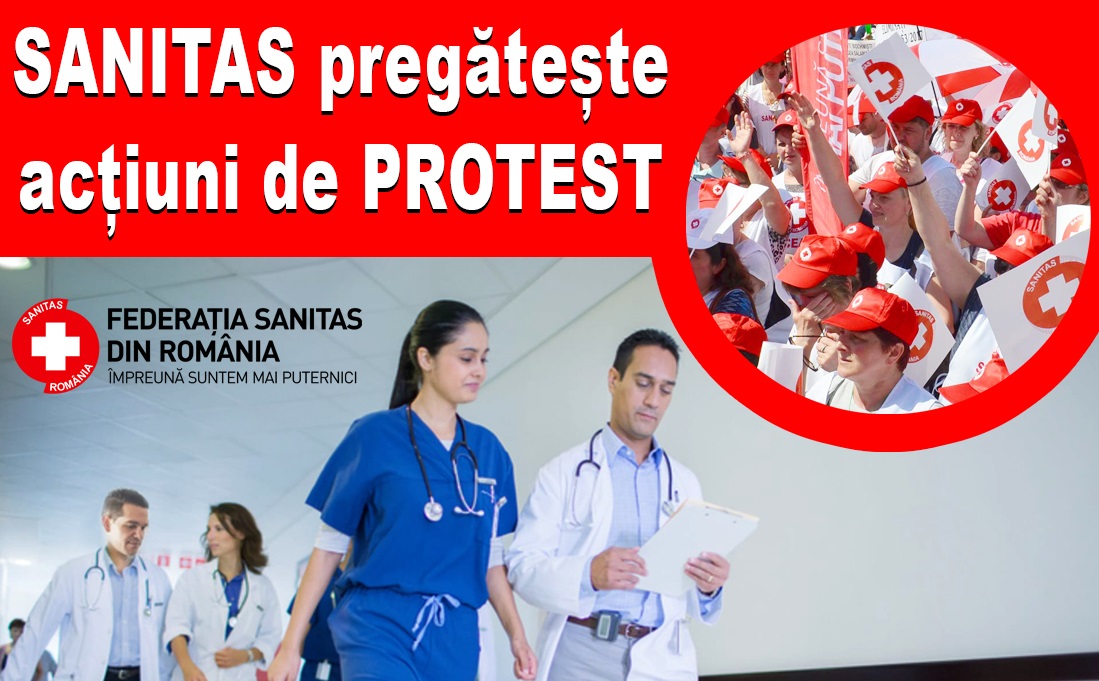 Federația Sanitas anunță proteste și cere mărirea cu 15% a veniturilor tuturor angajaţilor din sănătate şi asistenţă socială