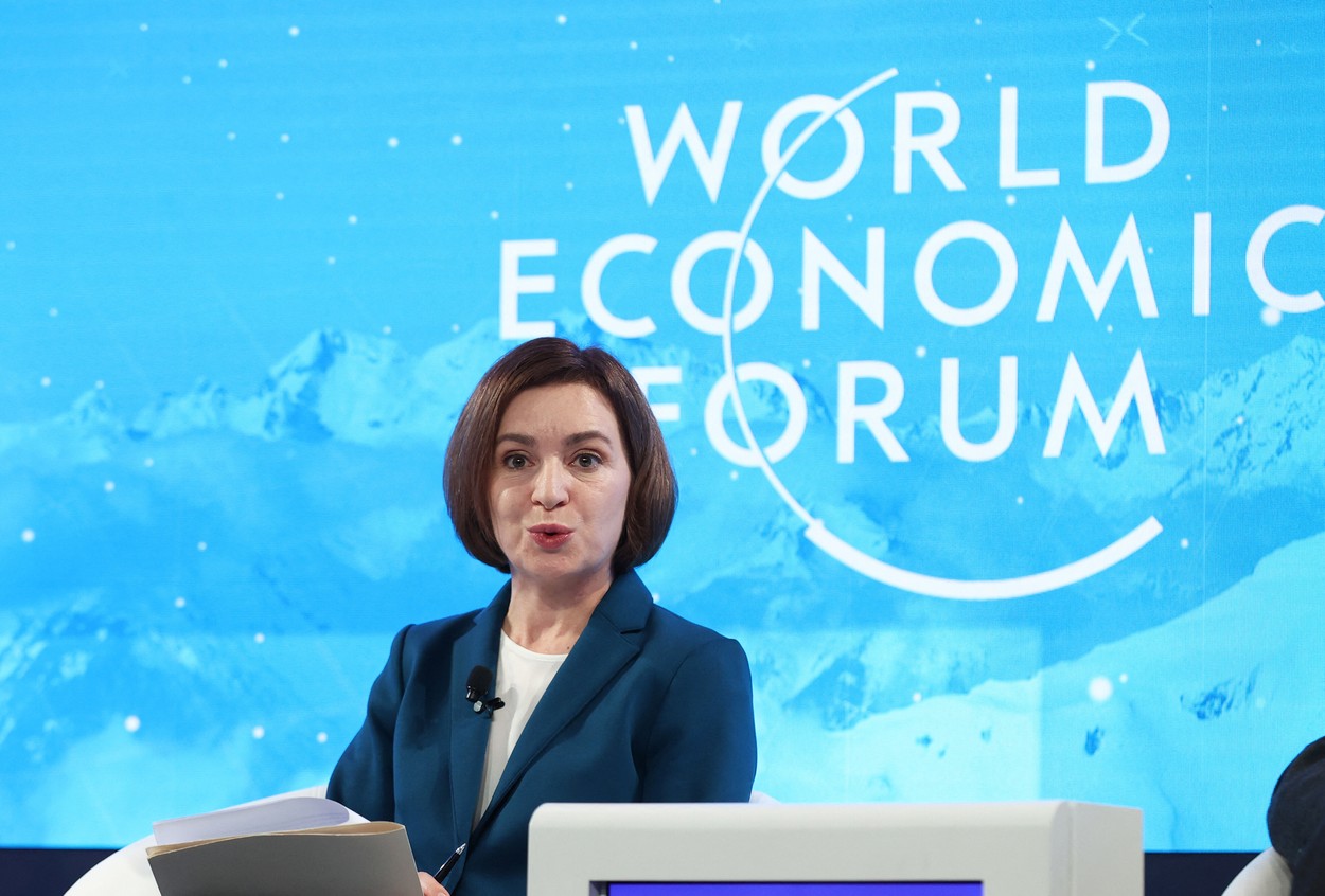 Maia Sandu, către liderii mondiali, la Davos: ”Trebuie să ajutăm Ucraina să câștige acest război, altfel noi toți vom fi în pericol”
