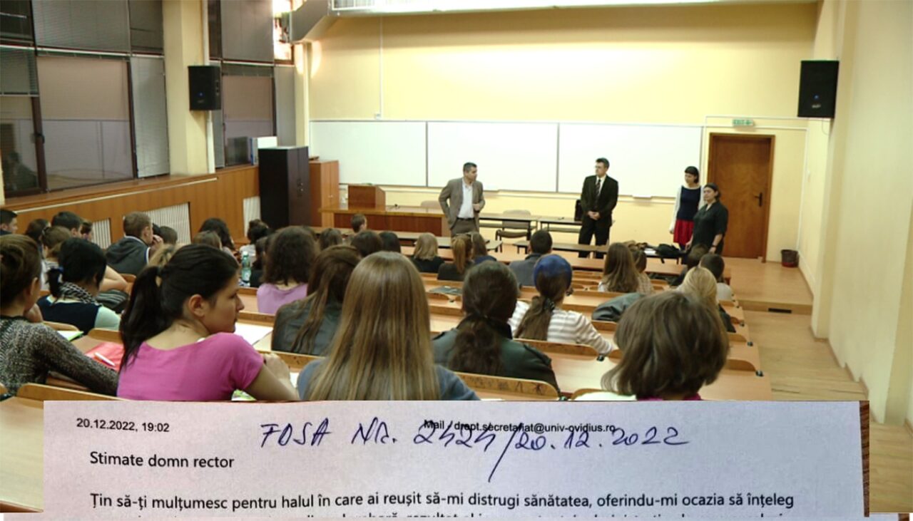 „Țin să-ți mulțumesc pentru halul în care ai reușit să-mi distrugi sănătatea!”. Scrisoarea unui student din Constanța adresată rectorului Universității Ovidius