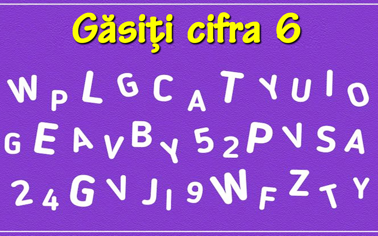 TEST IQ | Găsiți cifra 6 în această imagine! Atenție mare la detalii!
