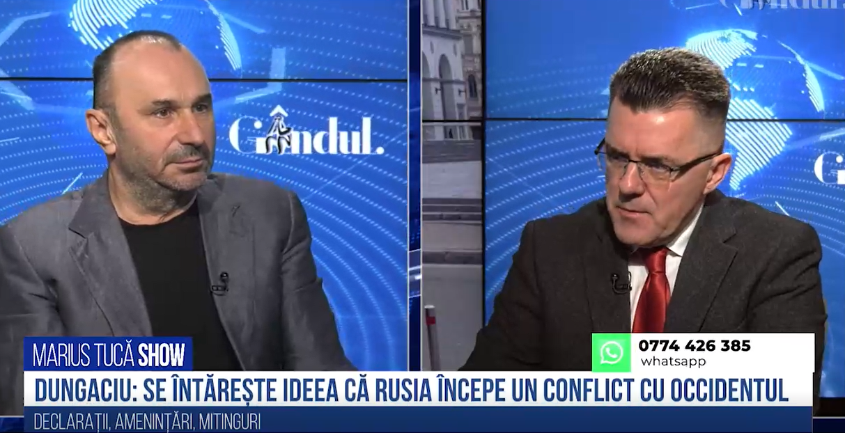 VIDEO | Dan Dungaciu: „Se întărește ideea că Rusia începe un conflict cu Occidentul”