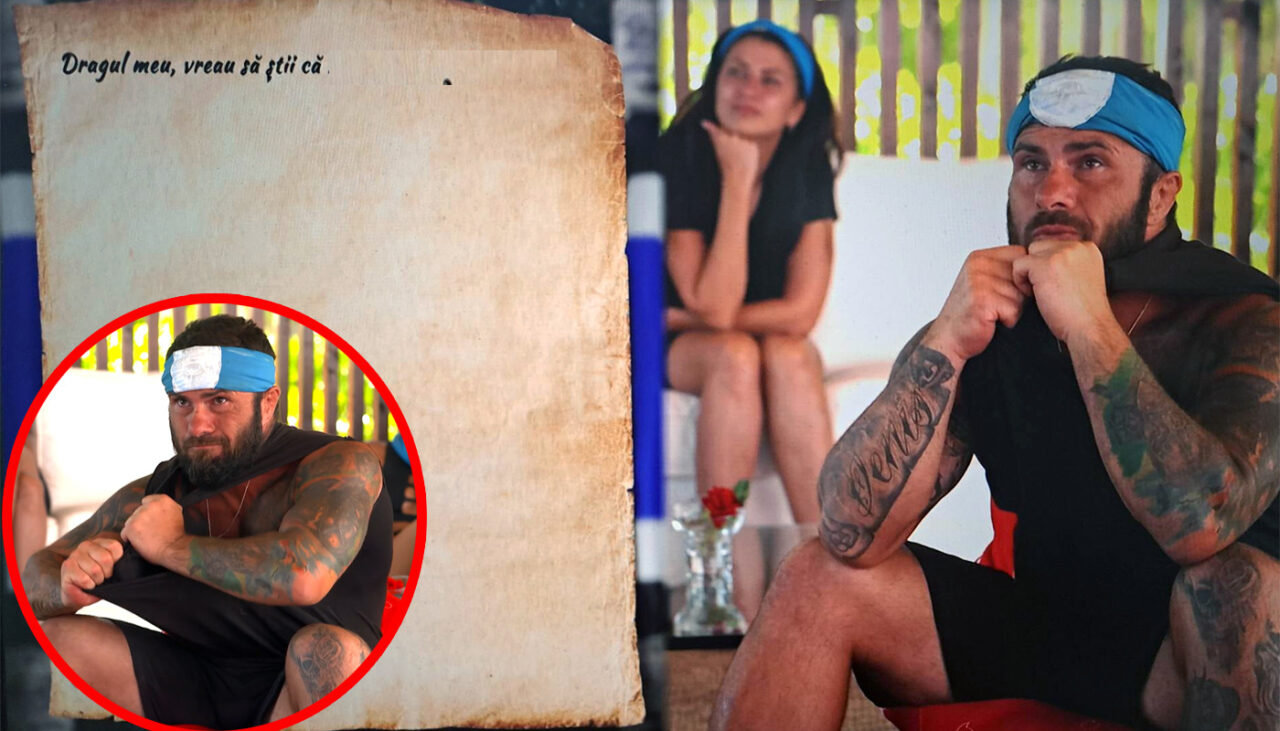 Ce veste a primit Alin Chirila de la nevasta lui: „Vreau să știi că..” Războinicul de la Survivor 2023 și-a rupt tricoul când a citit mesajul