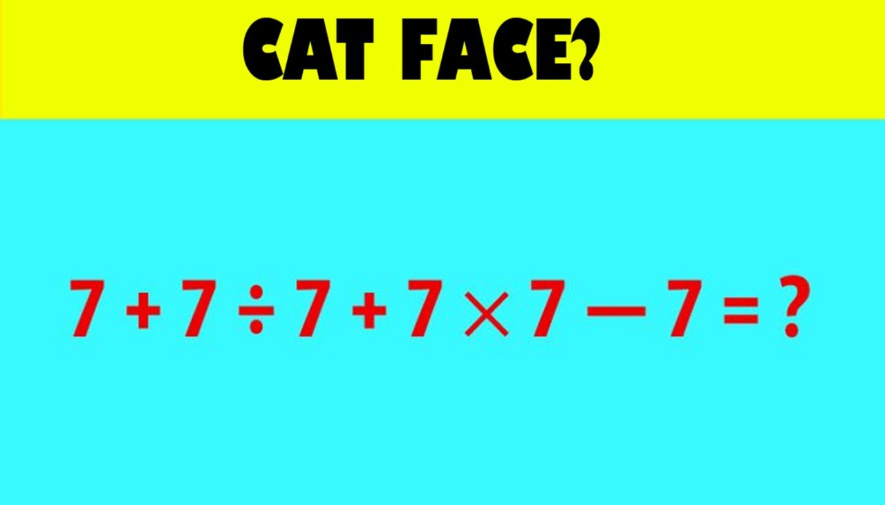 Test de inteligență pentru matematicieni | Cât face 7+7:7+7×7-7=?