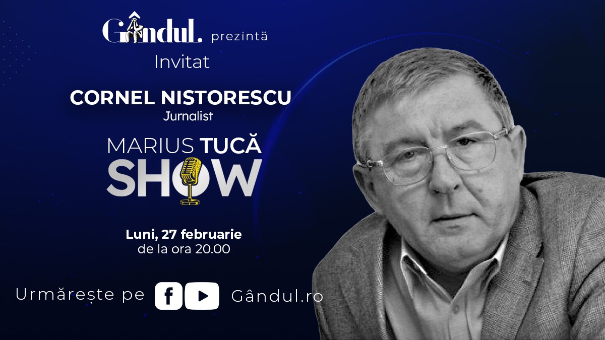 Marius Tucă Show începe luni, 27 februarie, de la ora 20.00, LIVE pe gândul.ro