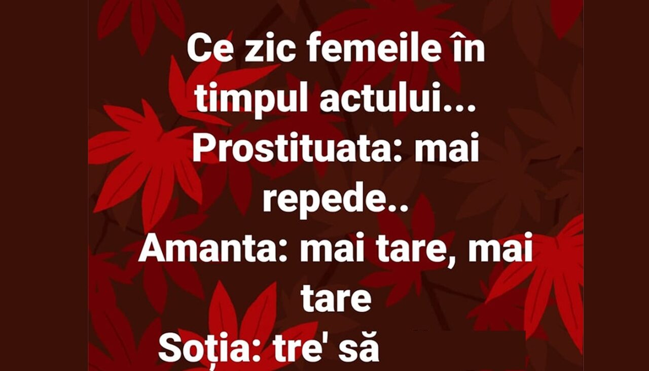 Bancul de duminică | Ce zic femeile în timpul actului