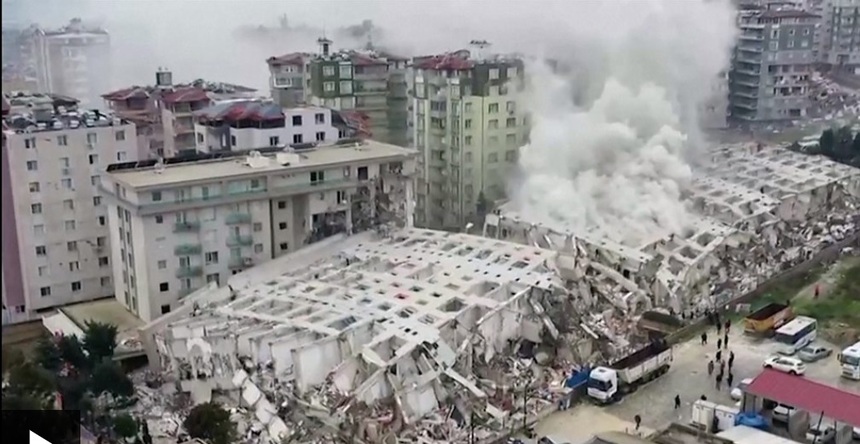 CUTREMUR în TURCIA. Imaginile groazei, filmate cu drona în provincia de frontieră Hatay