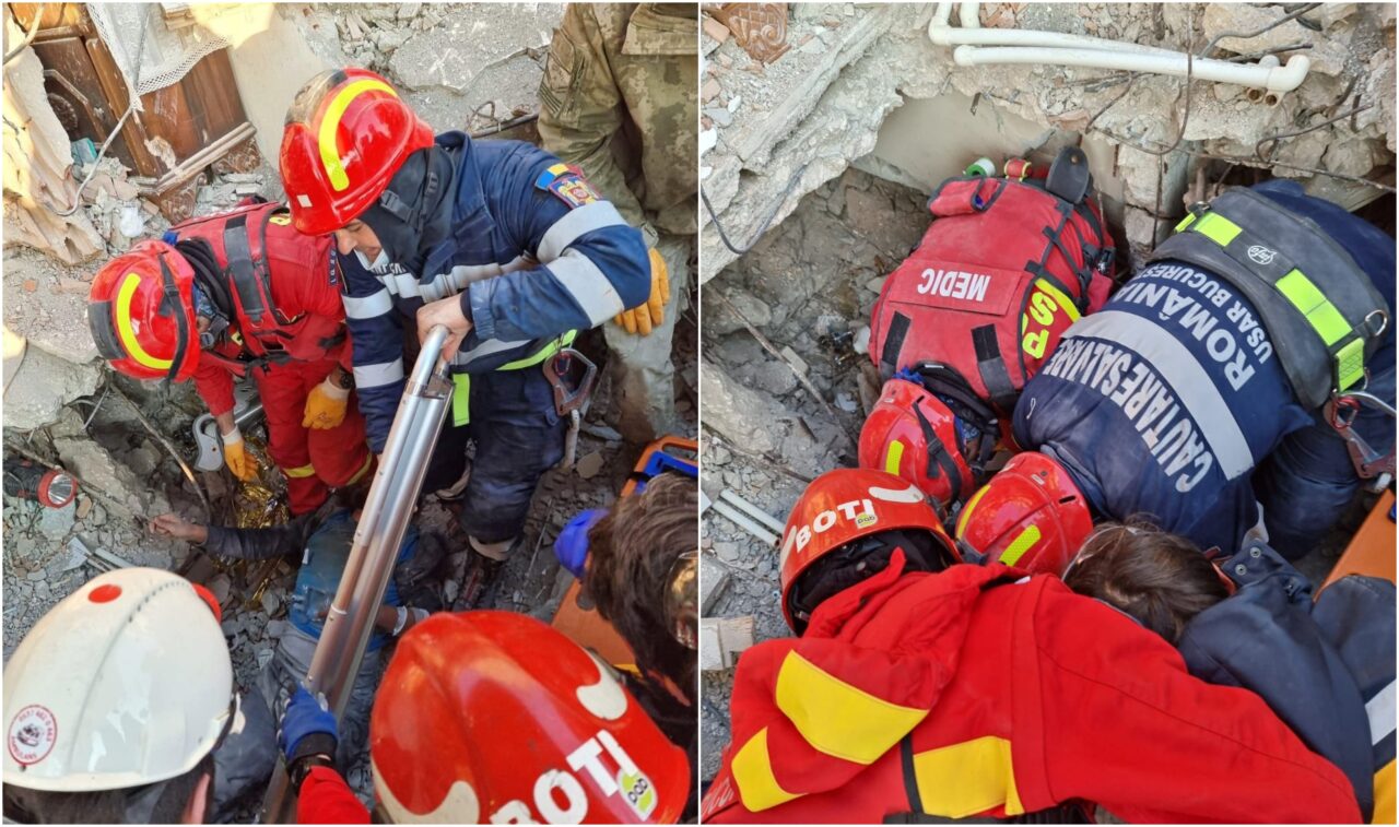 VIDEO | Românii salvează vieți printre ruinele din Turcia