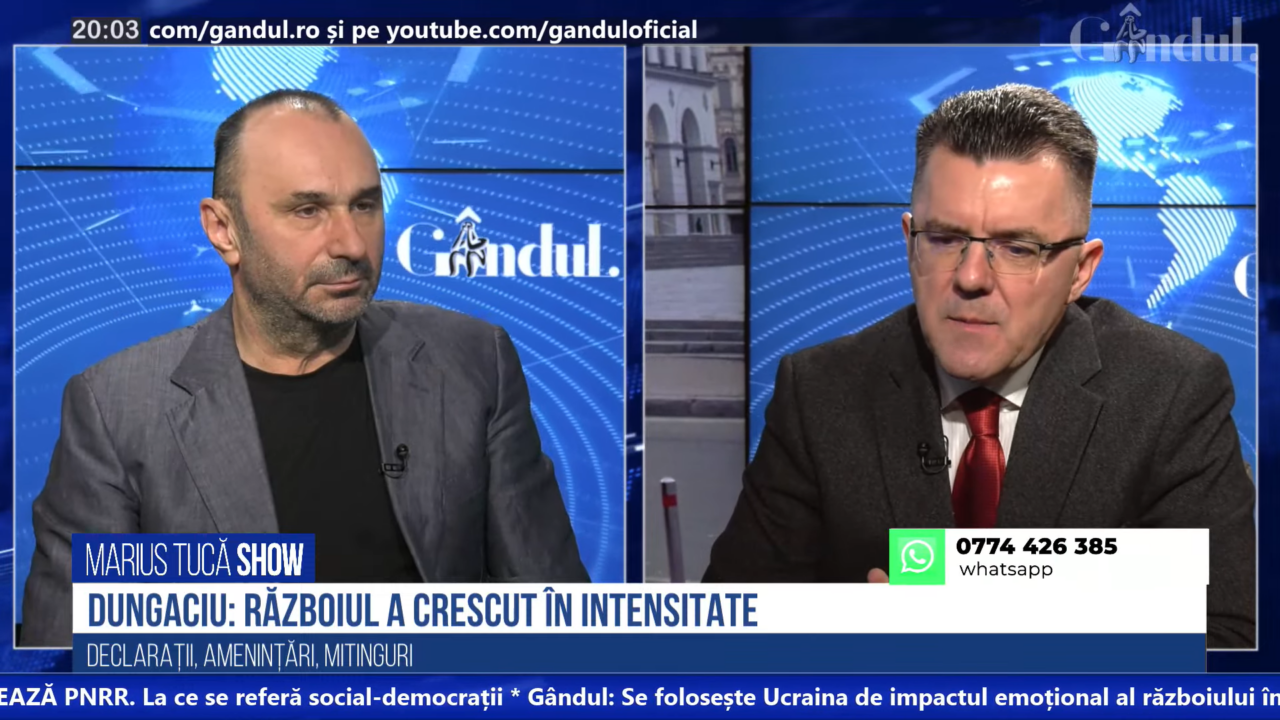 VIDEO | Dan Dungaciu: „Suntem la un an de la începutul invaziei. Din punct de vedere al pericolului și al confruntărilor, situația este mai gravă decât era la început”