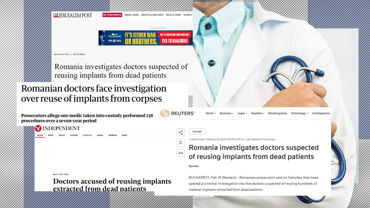 Cazul medicilor care luau stimulatoare cardiace de la morți și le reimplantau pacienților a făcut înconjurul lumii. Știrea a fost preluată de publicații din Europa, Mexic sau Australia