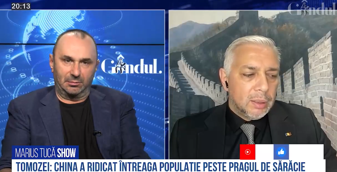 VIDEO | Dan Tomozei, jurnalist: „China a ridicat întreaga populație peste pragul de sărăcie”