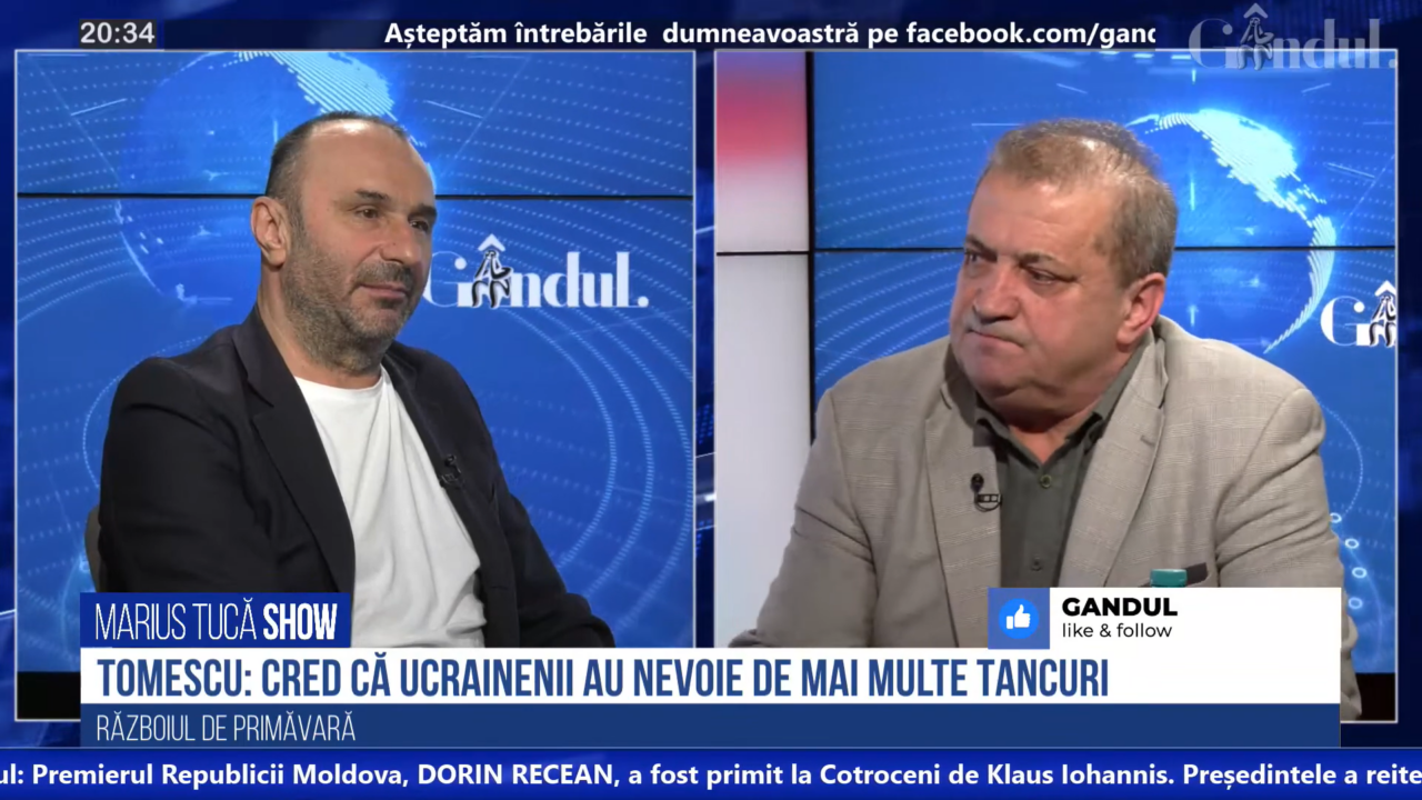 VIDEO | Cătălin Tomiță Tomescu, ofițer de tancuri: „Prepoziționarea forțelor este foarte importantă. Cred că se pregătește o acțiune majoră”