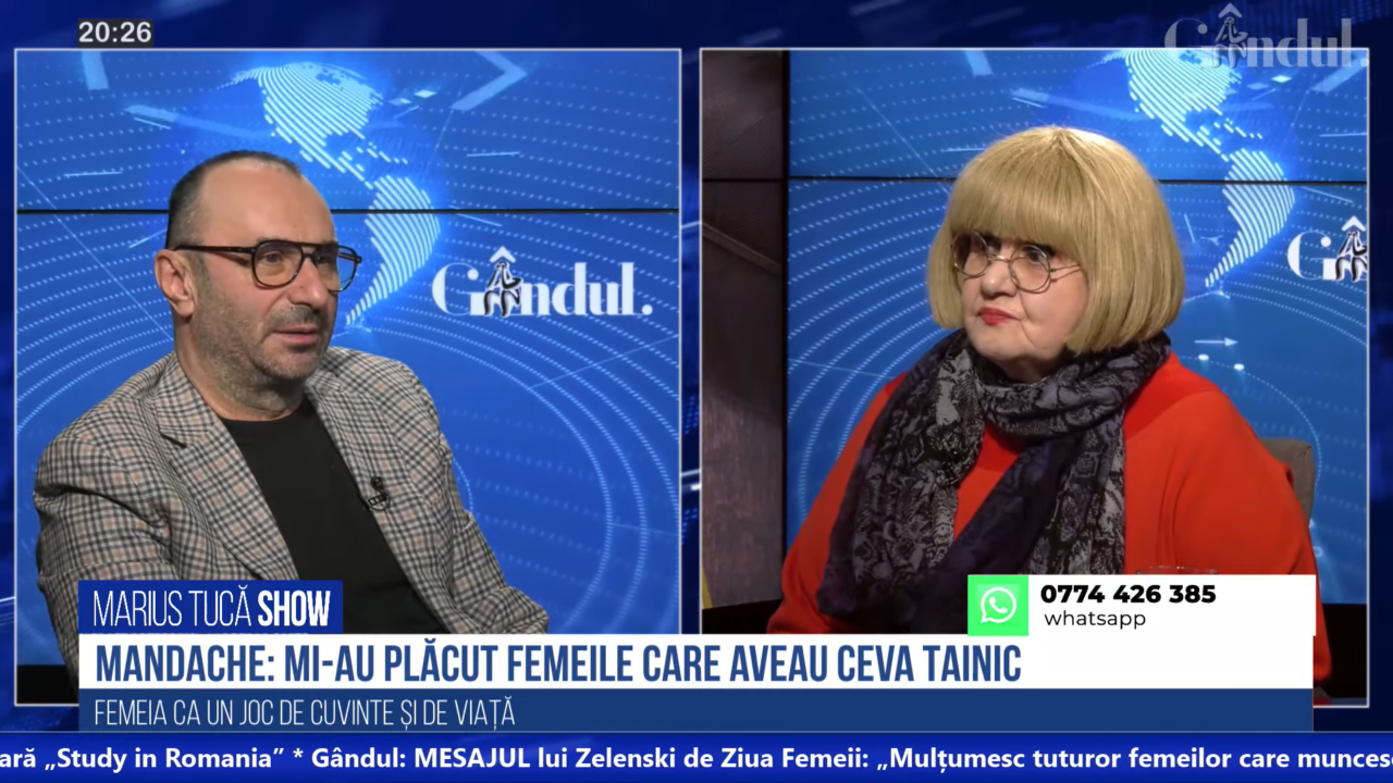 VIDEO | Actrița Rodica Mandache: „Femeia se sărbătorește tot timpul. Ea este fragilă, vulnerabilă și duioasă”