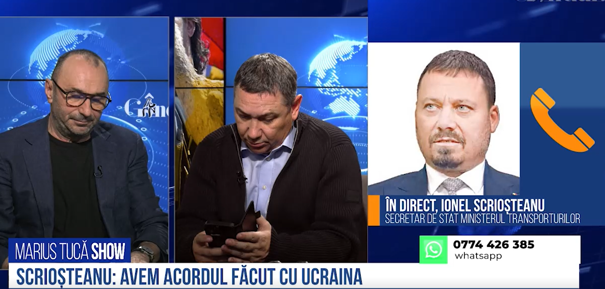 VIDEO | Ionel Scrioșteanu, secretar de stat Ministerul Transporturilor: „Acordul cu Ucraina nu are o perioadă delimitată”