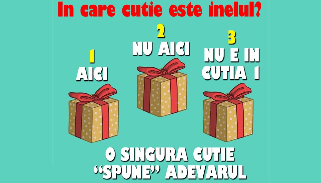 Test de inteligență | În care cutie se află inelul, de fapt?