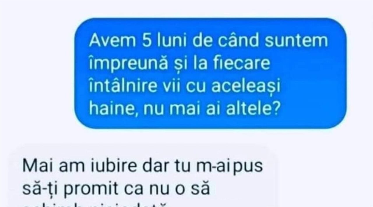 Bancul de sâmbătă | ”Avem 5 luni de când suntem împreună și..”