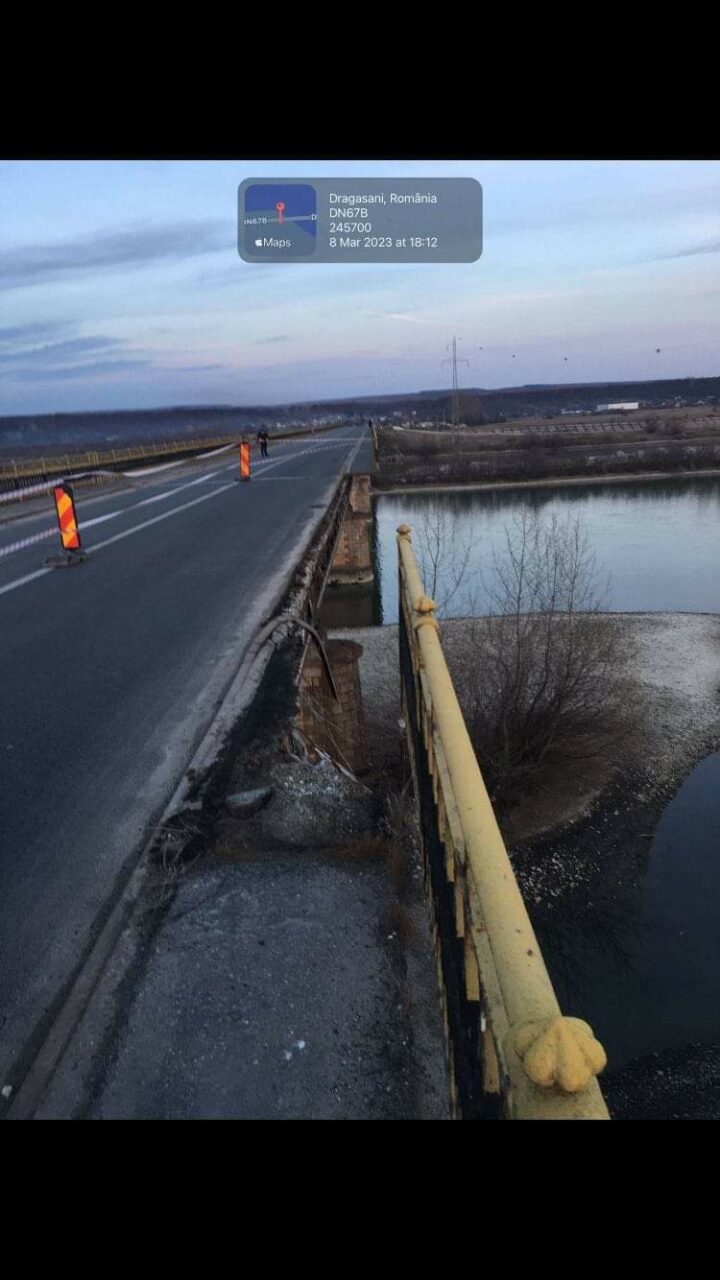 Podul dintre județele Olt și Vâlcea se ÎNCHIDE, pentru ca nu mai prezintă siguranță. Rutele ocolitoare, mai lungi cu zeci de kilometri