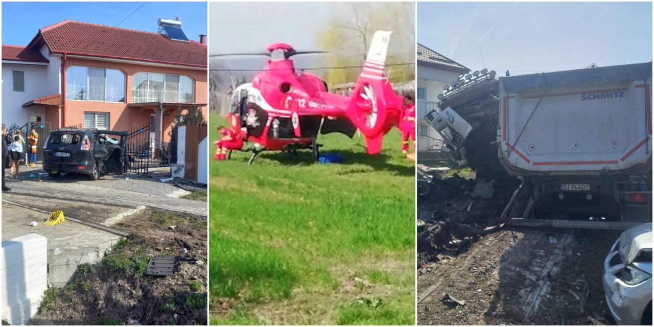 VIDEO | Accident cumplit în județul Gorj! Doi copii și mama lor, răniți grav