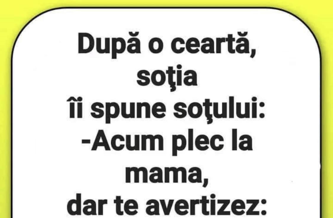 Bancul de duminică | Cu ce îl AMENINȚĂ soția pe bărbat atunci când se ceartă